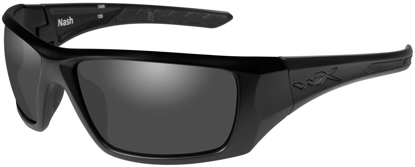 Wiley X WX Nash Sunglasses Matte Black Frame, Polarized Smoke Gray Lens
