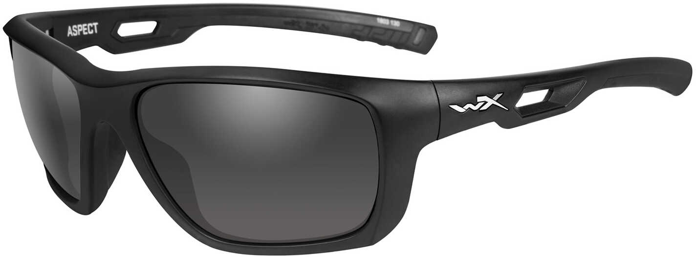 Wiley X WX Aspect Sunglasses Matte Black Frame, Smoke Gray Lens
