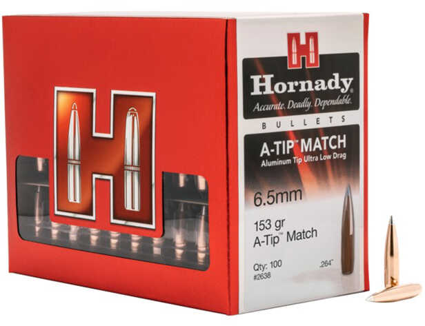 Hornady bullet 6.5MM 153Gr A-Tip Match .264 100/10