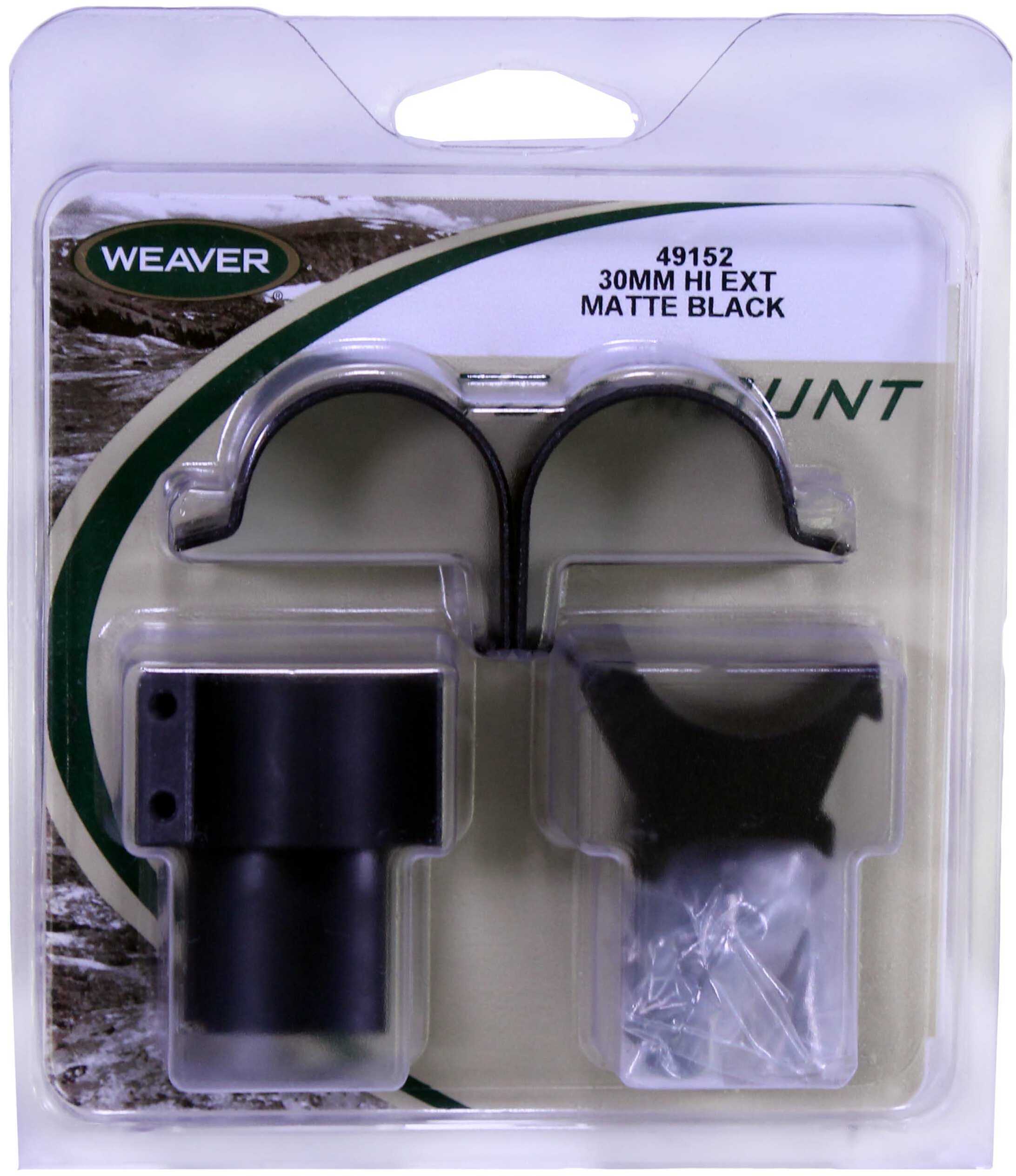 Weaver Top Mount Ring 30mm High Extension Matte Finish 49152