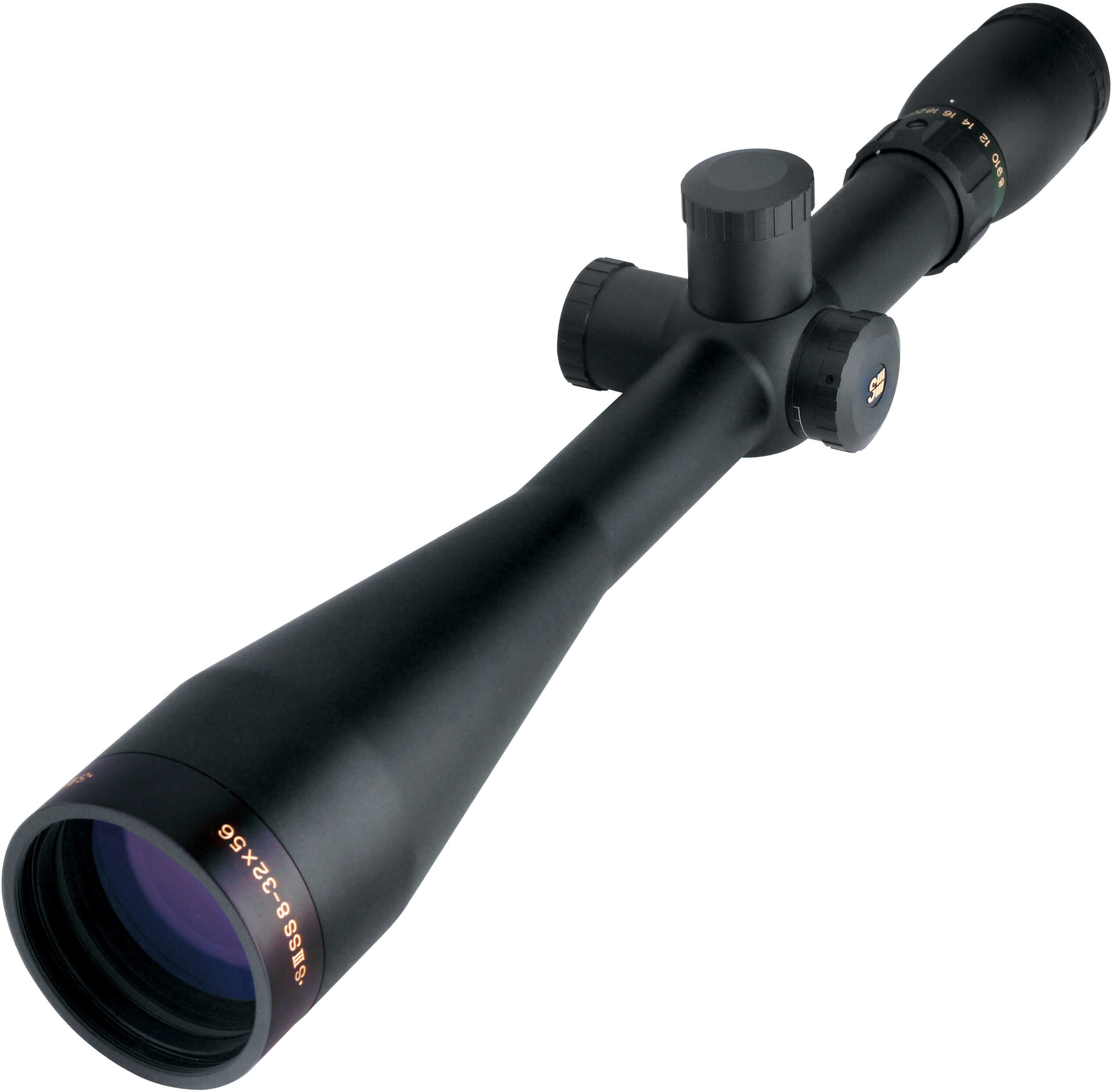 Sightron SIII 8-32x56mm Long Range Scope Target Dot Reticle Style Adjustment Knobs 25147