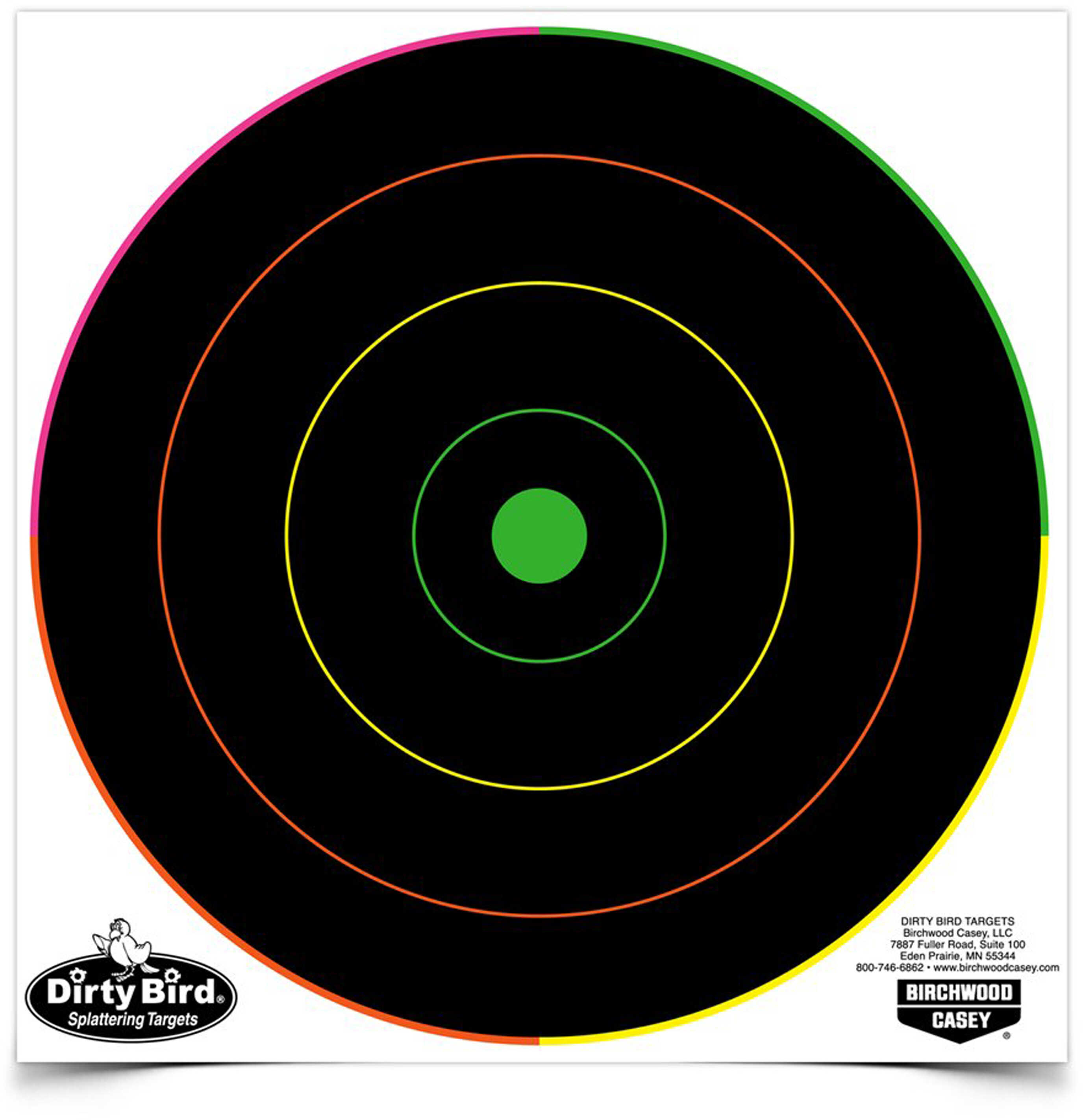 Birchwood Casey Dirty Bird Multi-Color Target 8", (Per 20) 35820