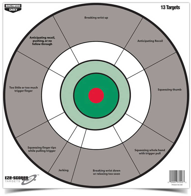 Birchwood Casey Eze-Scorer Training Target 12" Handgun, Per 13 Md: 37245