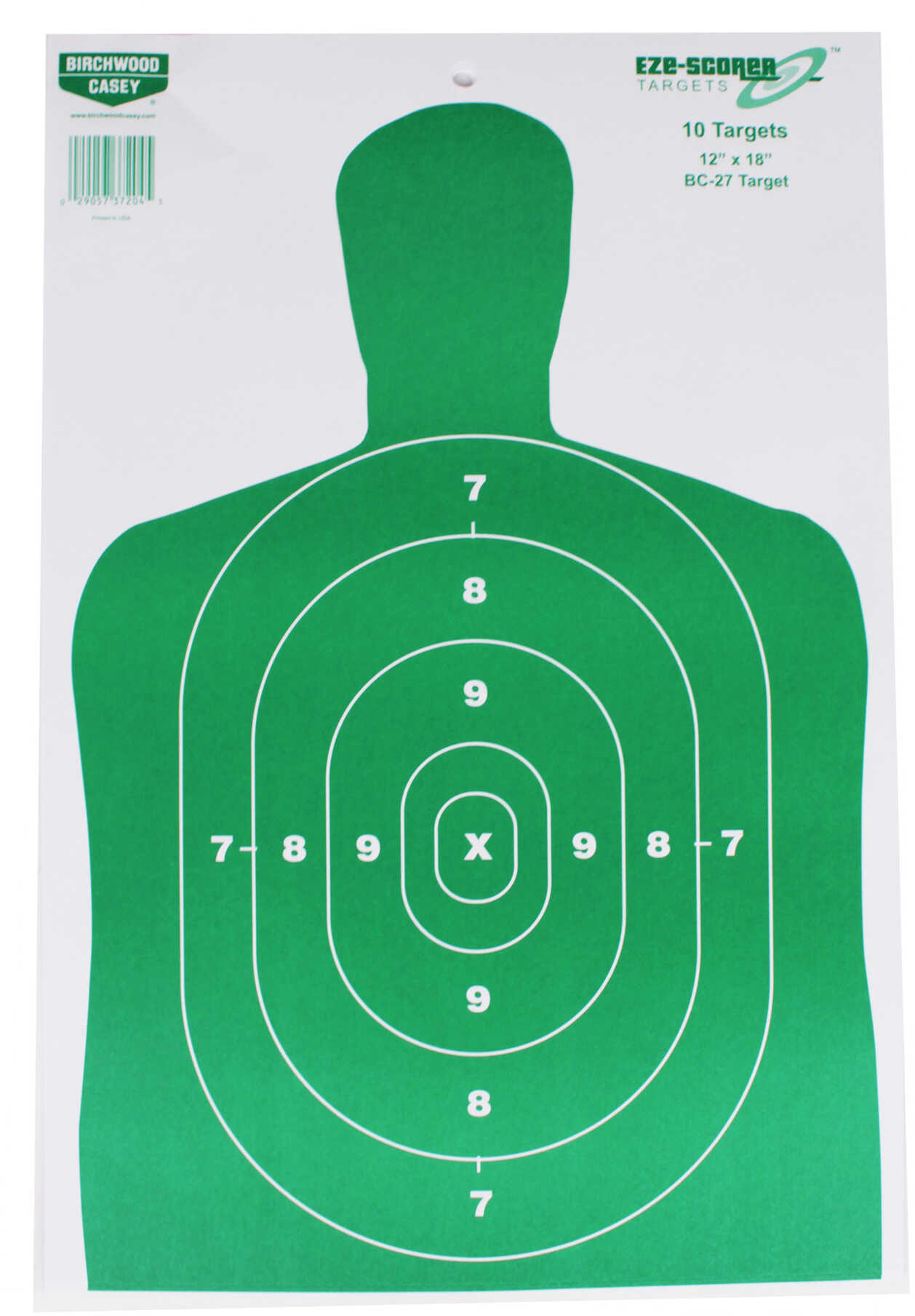 Birchwood Casey Eze-Scorer BC27 Green 12"x18" Paper-10 Targets 37204-img-1