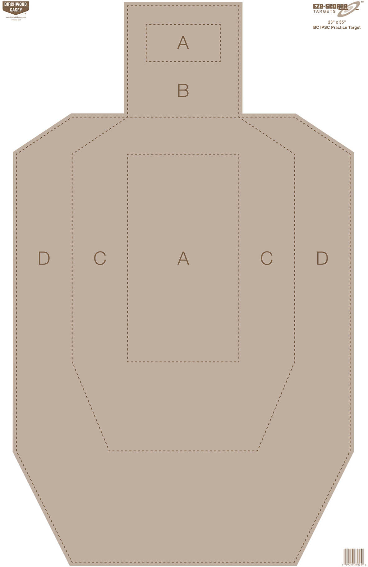 Birchwood Casey Eze-Scorer IPSC Practice 23" x 35" Per 5 Md: 37029