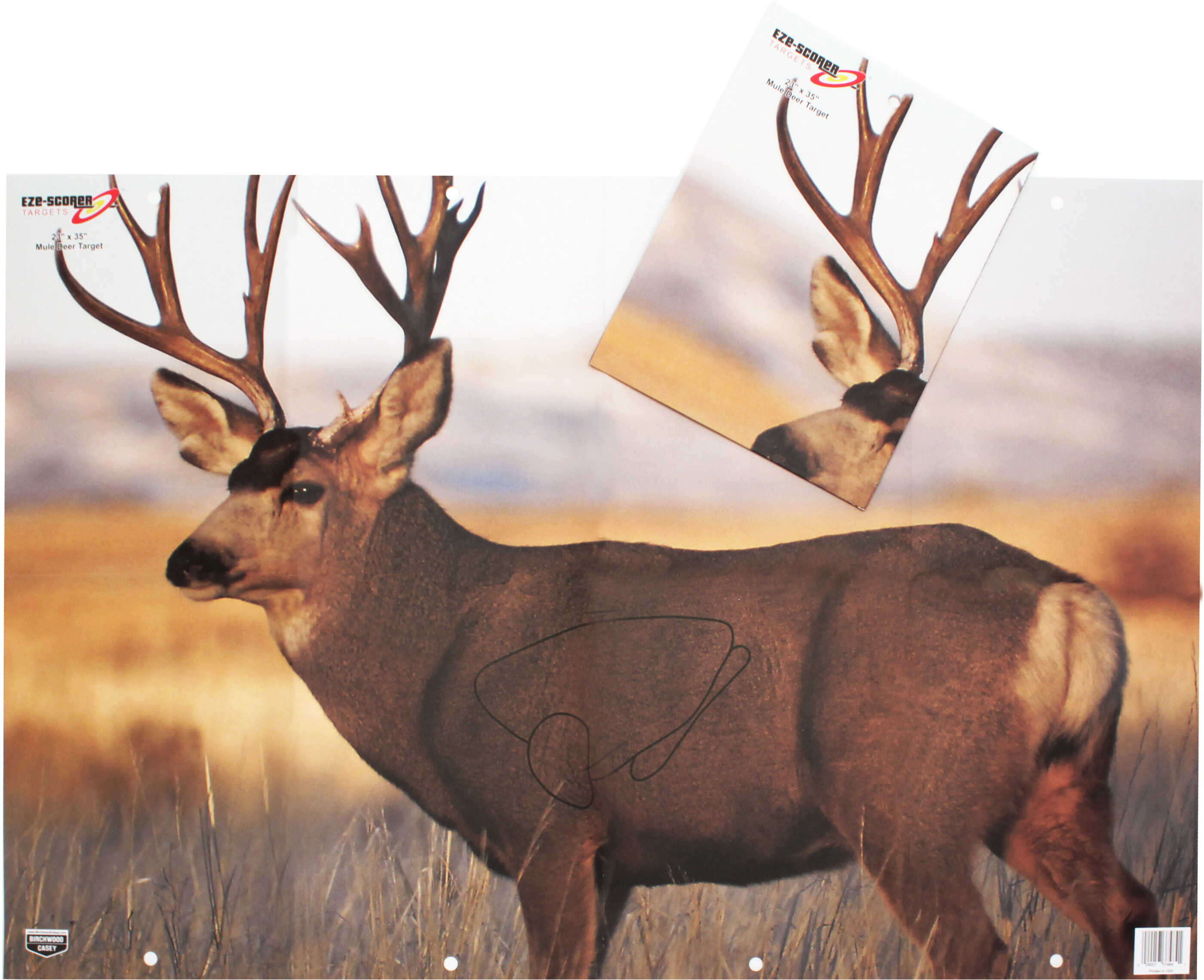 Birchwood Casey B/C Target EZE-SCORER 23"X35" Mule Deer 2 Targets