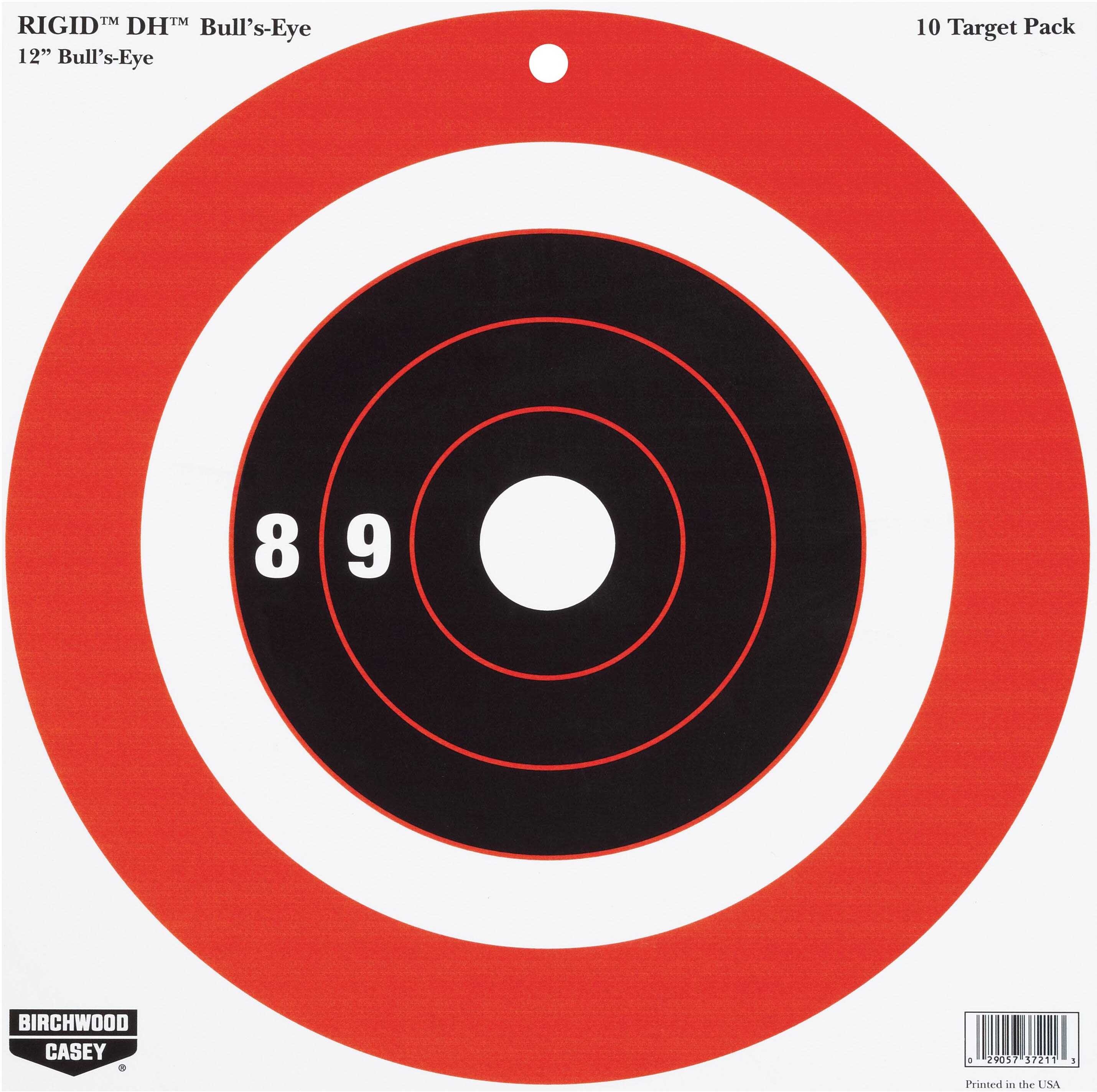 Birchwood Casey Rigid 12" DH Bull's Eye Target /10 37211