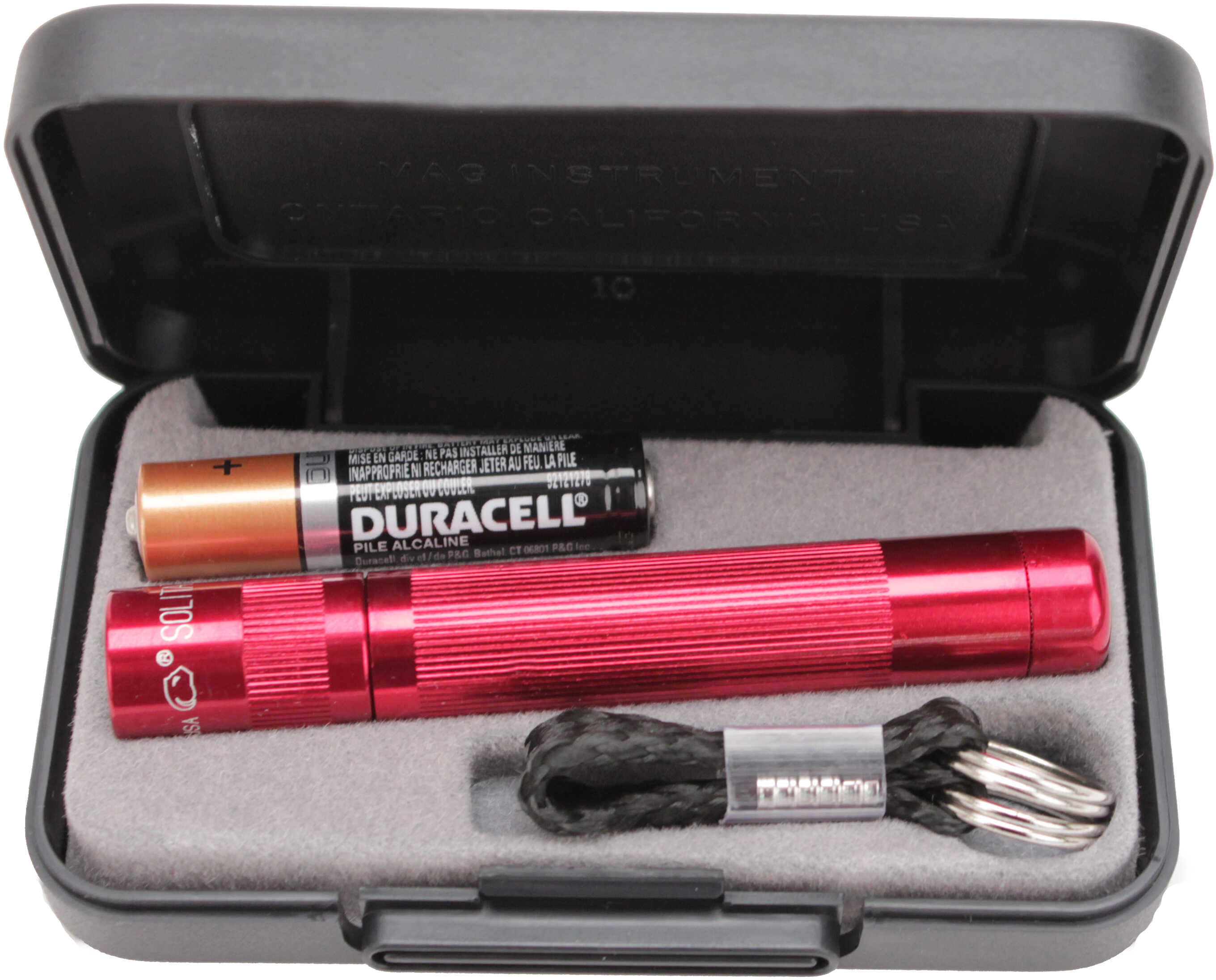 MagLite Solitaire LED AAA Flashlight Presentation Box Red