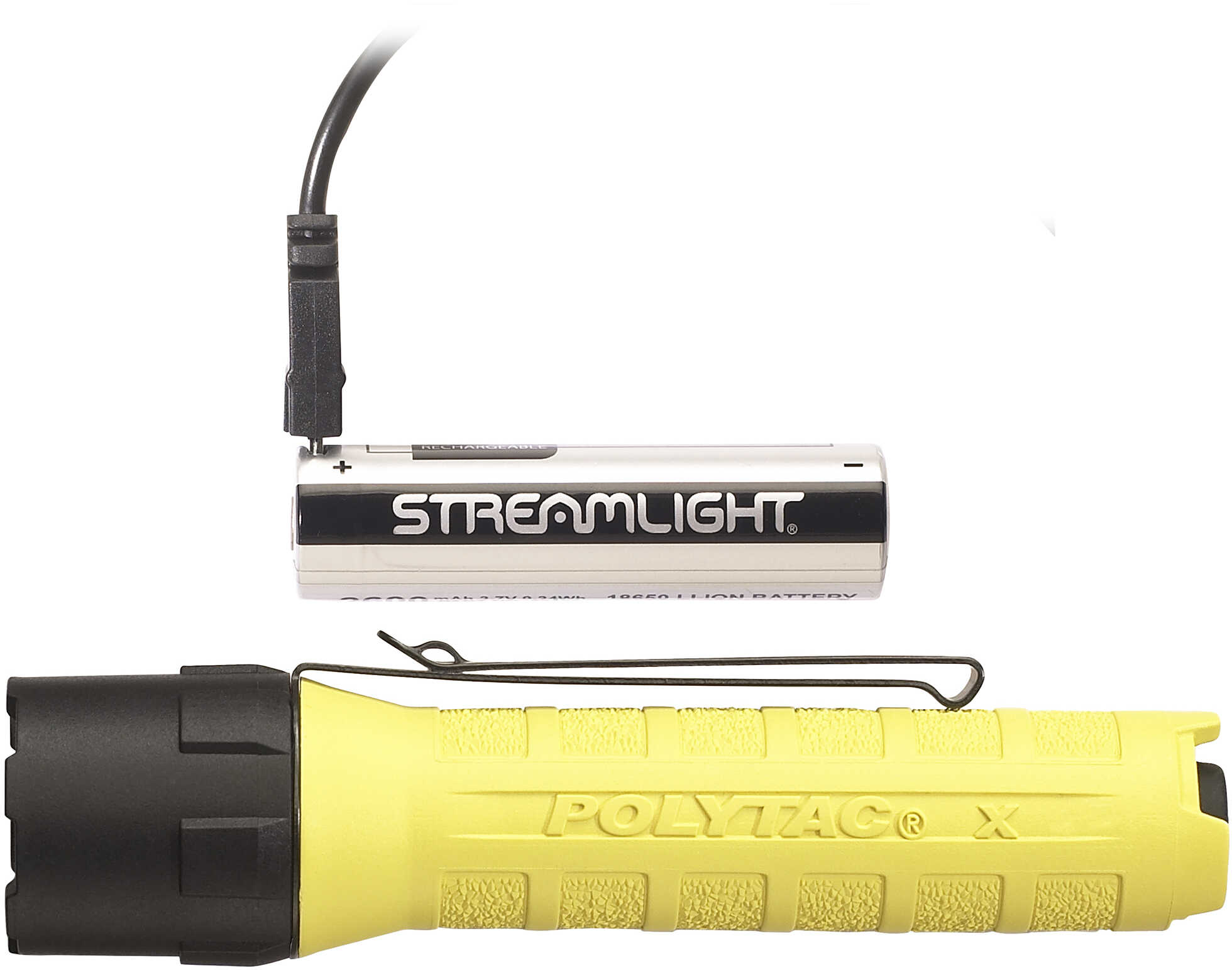 Streamlight PolyTac X USB Flashlight Yellow, Clam Package