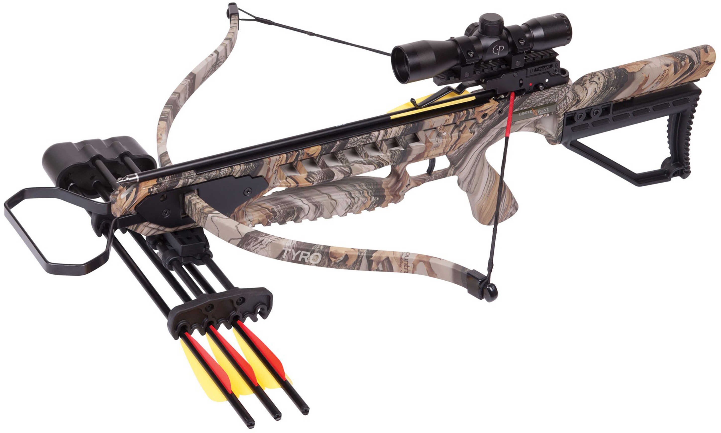 Crosman Tyro 4x Recurve Crossbow with 4x32mm Scope Md: AXRT175CK4X