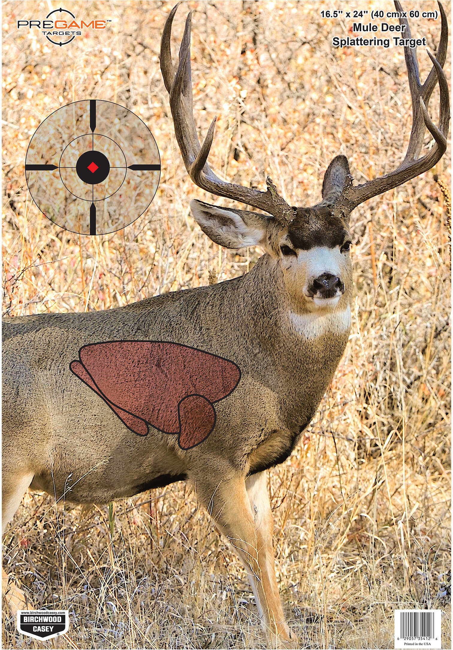 Birchwood Casey Pregame Targets Mule Deer, 16.5" x 24" (Per 3) 35402