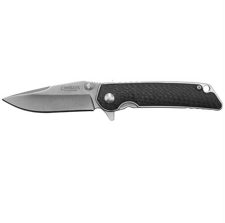 Camillus Cutlery Company TRC Folding Knife, 2 3/4" VG10 Blade, Black Carbon Fiber Handle