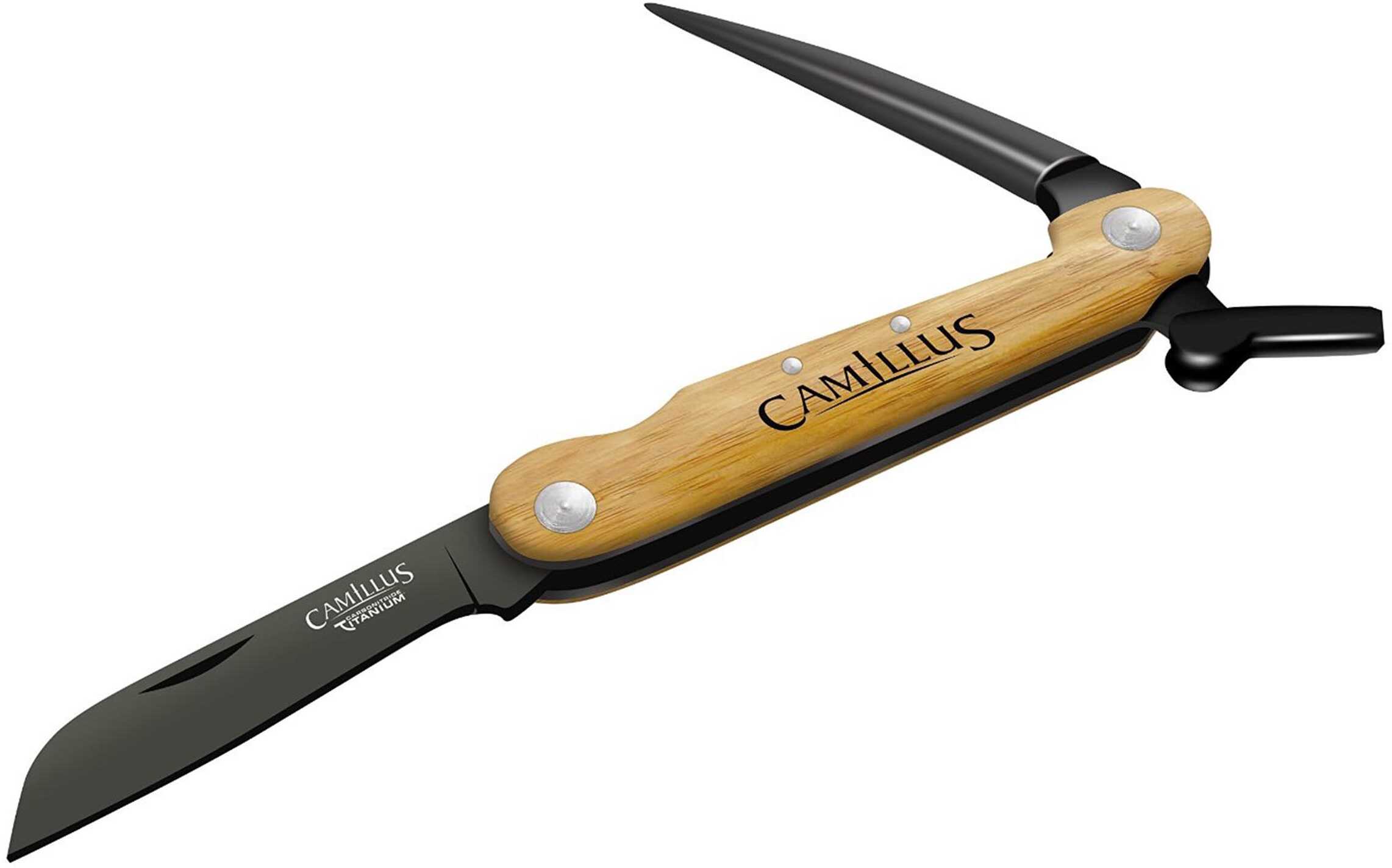 Camillus Cutlery Company 7.5-Inch Carbonitrode Titanium Marlin Spike Banboo Handle Md: 18589