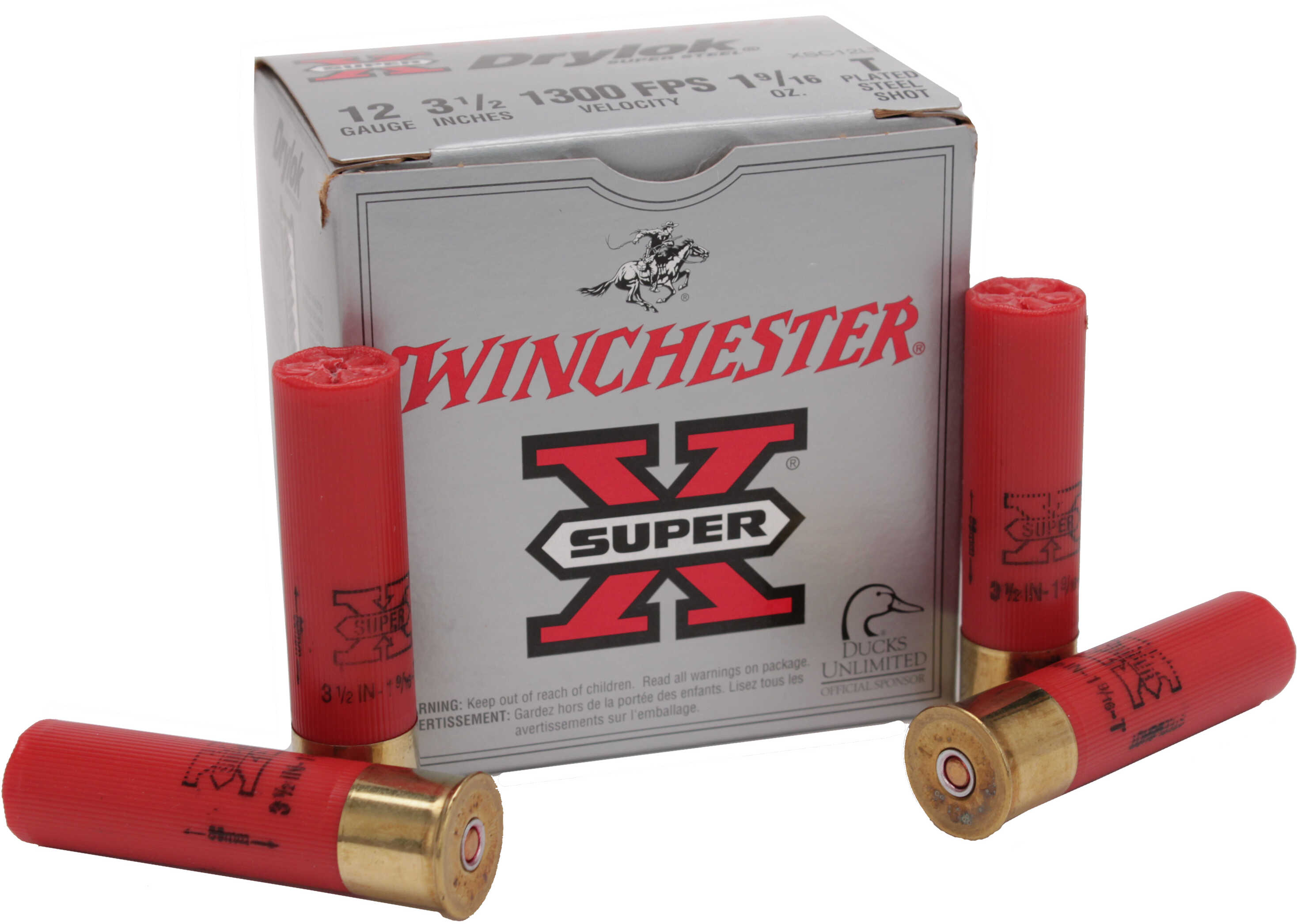 12 Gauge 25 Rounds Ammunition Winchester 3 1/2" 1 9/16 oz Steel #T