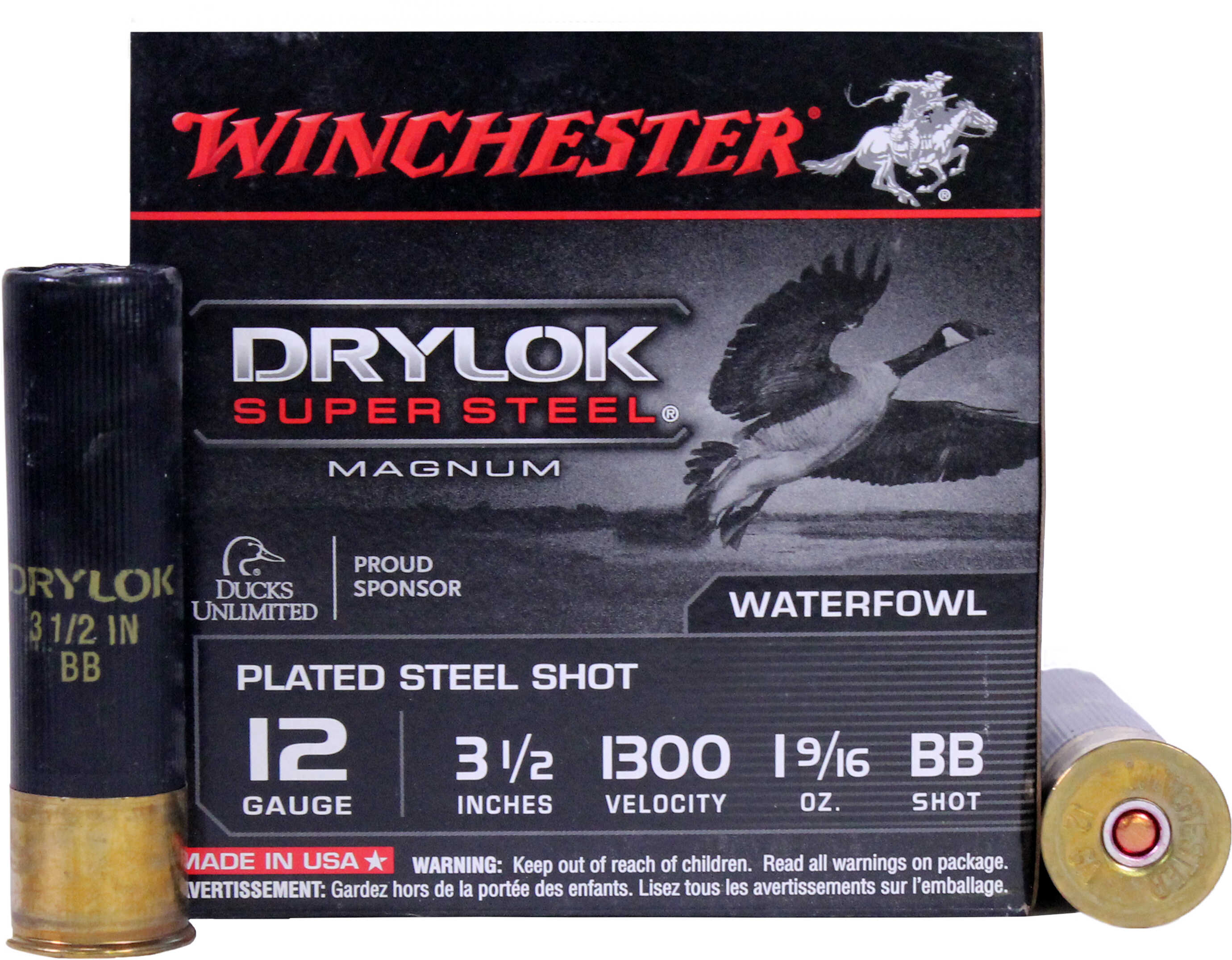 12 Gauge 25 Rounds Ammunition Winchester 3 1/2" 1 9/16 oz Steel #BB