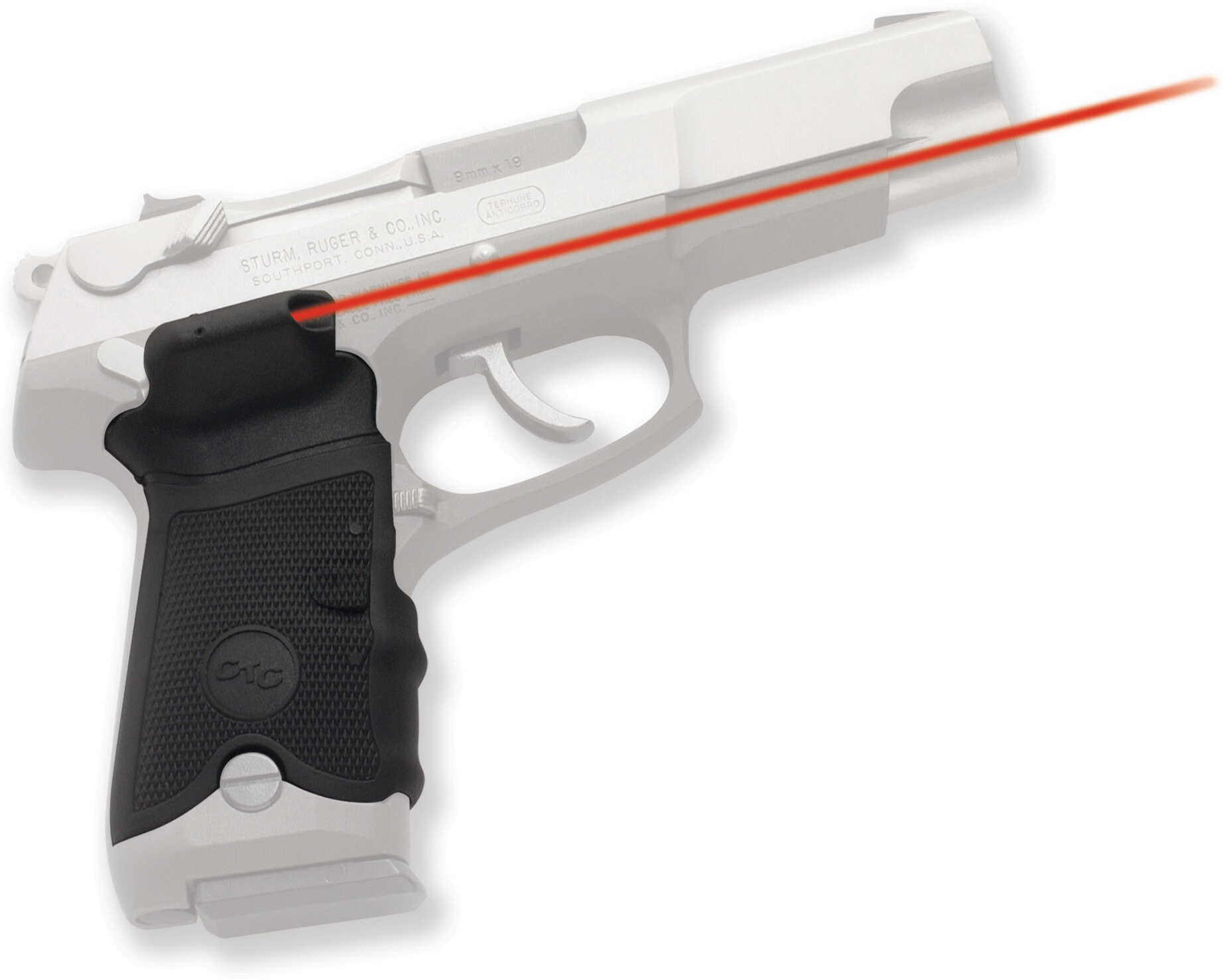 Crimson Trace Corporation Hi-Brite LaserGrip Ruger P-Series Metal Frame Rubber Wraparound Lg-389