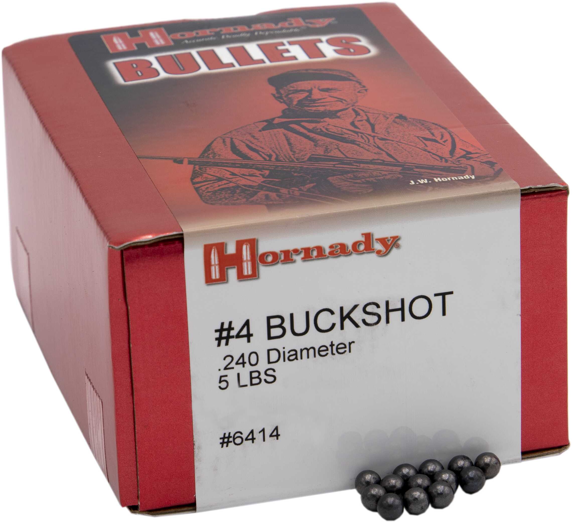 Hornady #4 Buckshot .240 Diameter Lead Reloading Shotgun Component Md: HDY6414
