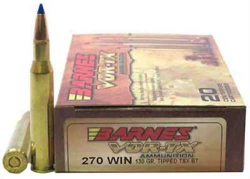 270 Winchester 20 Rounds Ammunition Barnes 130 Grain Tipped TSX
