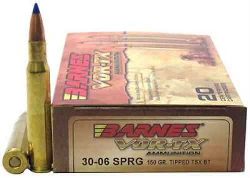30-06 Springfield 20 Rounds Ammunition <span style="font-weight:bolder; ">Barnes</span> 150 Grain Ballistic Tip