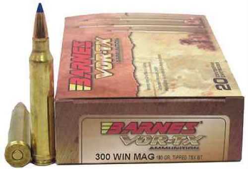 300 Winchester Magnum 20 Rounds Ammunition <span style="font-weight:bolder; ">Barnes</span> 180 Grain Tipped <span style="font-weight:bolder; ">TSX</span>