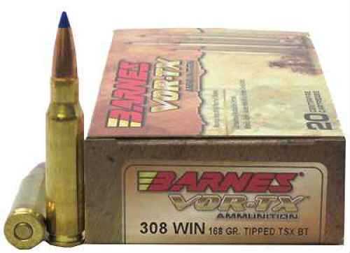 Barnes Ammo VOR-Tx .308 Win 168Gr TTSX BT 20-Pack