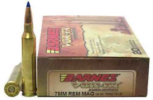 7mm Remington Magnum 20 Rounds Ammunition <span style="font-weight:bolder; ">Barnes</span> 140 Grain Hollow Point