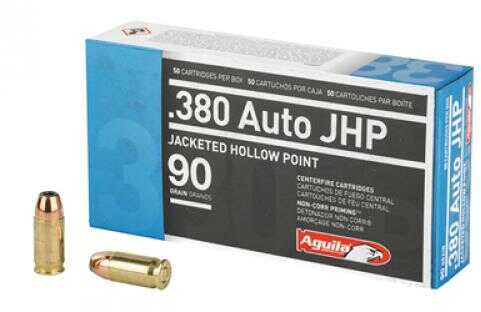 380 ACP 50 Rounds Ammunition Aguila 90 Grain Jacketed Hollow Point