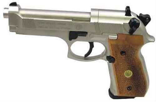 Click to see larger image. Umarex USA Beretta Pistol M92FS, Nickle Finish/Wood Grips .177 Pellet 2253002