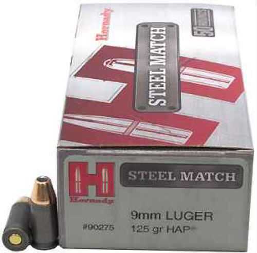 9mm Luger 50 Rounds Ammunition Hornady 125 Grain Hollow Point