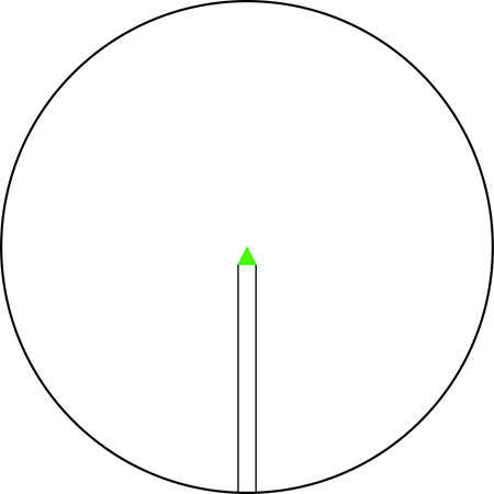 3-18x50mm SFP Illum Green Triangle Post Reticle Black