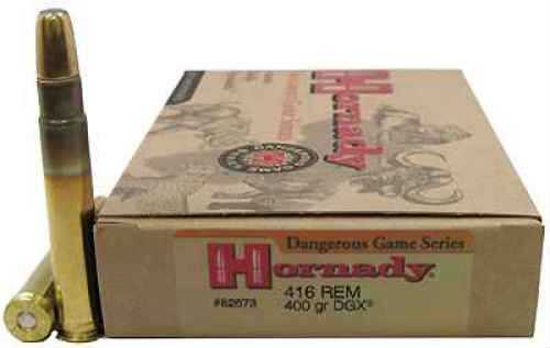 416 Remington Magnum 20 Rounds Ammunition Hornady 400 Grain Soft Point