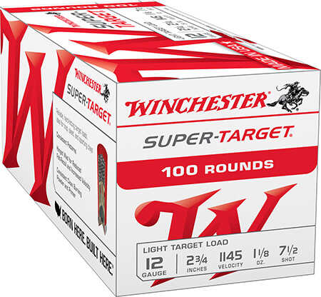 Winchester Ammo Super-Target Light Target 12 Gauge 2.75" 1 1/8 oz 1145 fps 7.5 Shot 100 Round Box