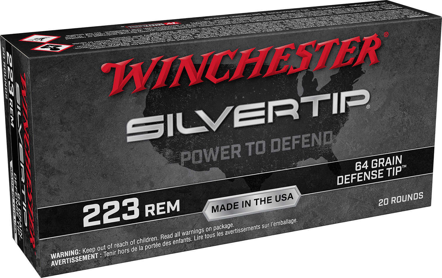 223 Remington 20 Rounds Ammunition Winchester 64 Grain Polymer Tip