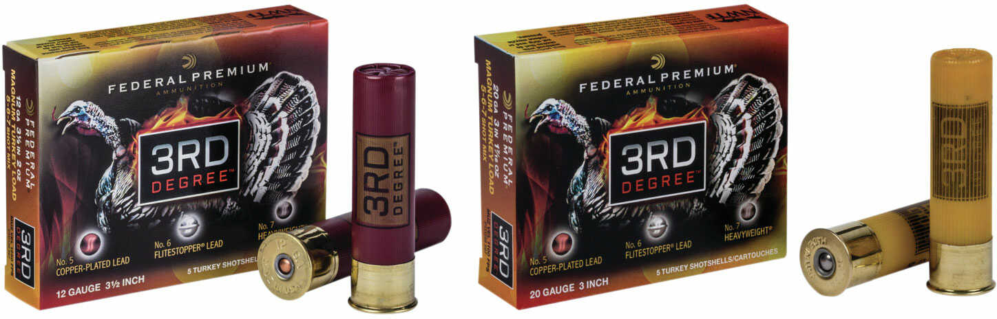 Federal 3rd Degree 20 Gauge Ammo 3in Shell #5/6/7 Tungsten Shot 1-1/2 Ounce 1100fps