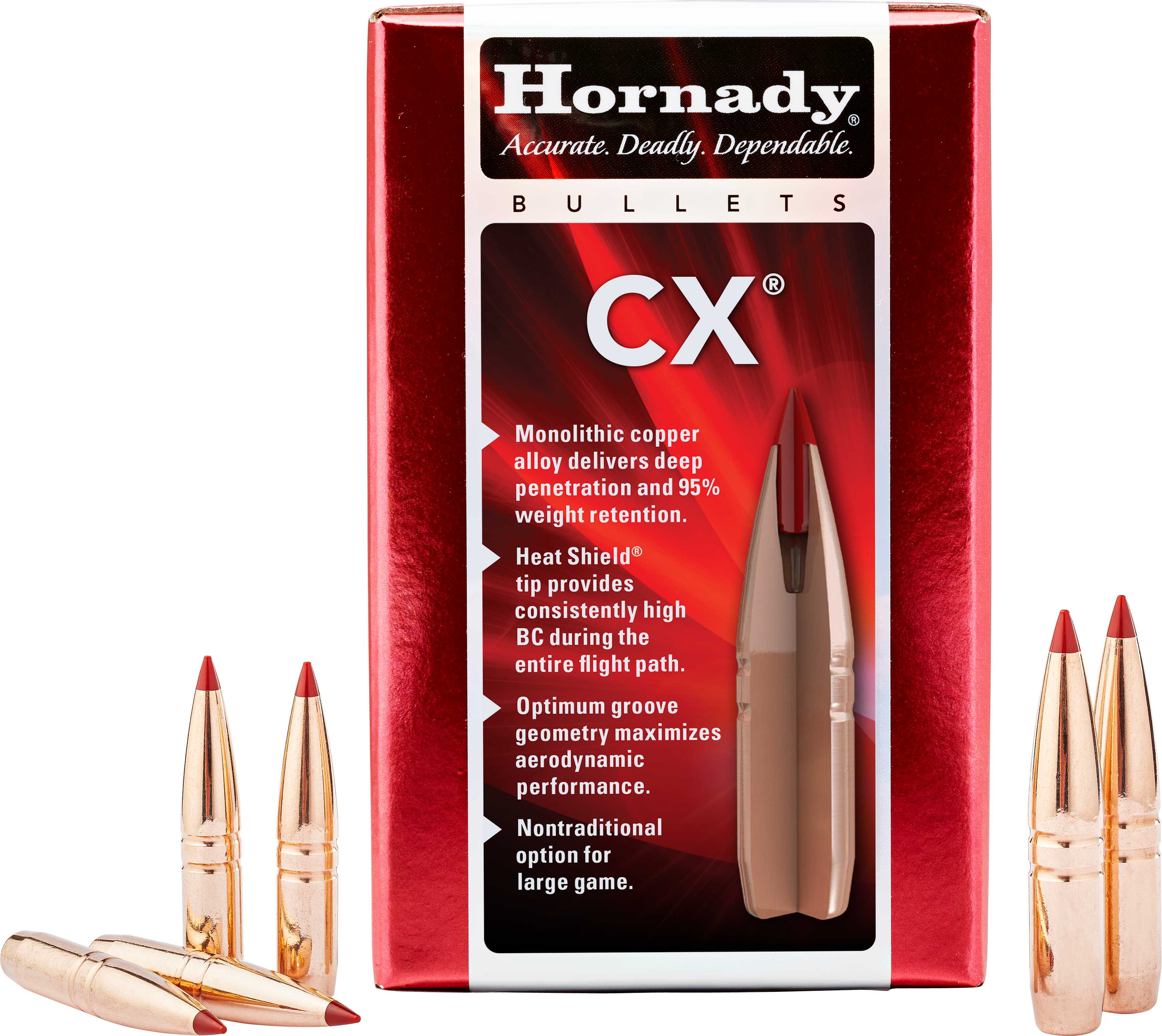 Hornady Bullets 338 Cal .355 185 Gr CX 50 Count