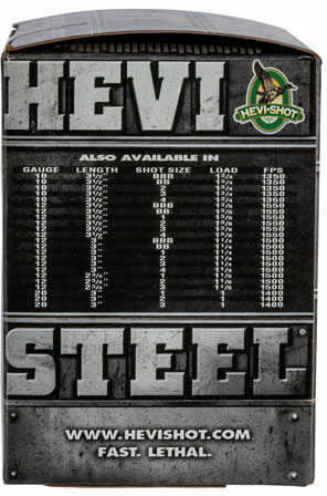 12 Gauge 25 Rounds Ammunition Hevi-Shot-Environ Metal 3 1/2" 1/5 oz #BBB