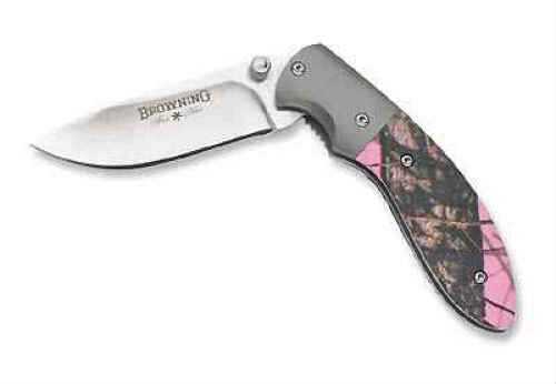 Browning For Her Knife Folder, Mossy Oak Break-Up, Pink 322894