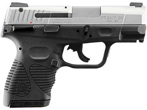 Taurus PT 24/7-G2 40 S&W Compact 3.5" Barrel 15 & 11 Round Mags Stainless Steel Semi-Auto Pistol 1247409G2C15