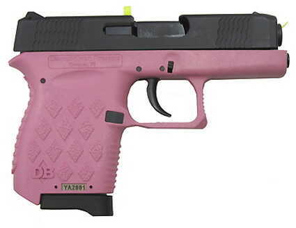 Diamondback DB9 Pistol 9mm 6+1 Rounds Black Slide Pink Frame DB9HP