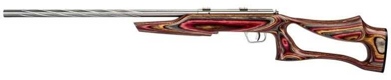 Savage Arms MKII BSEV 22 Long Rifle 4 Round 21" Spiral Fluted Matte Stainless Steel Barrel Thumbhole Stock Bolt Action 25740