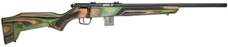 Savage Model 93 Minimalist .22 WMR Bolt Action Rimfire Rifle 18" Threaded Barrel 10 Rounds Green Laminate Stock Black Finish