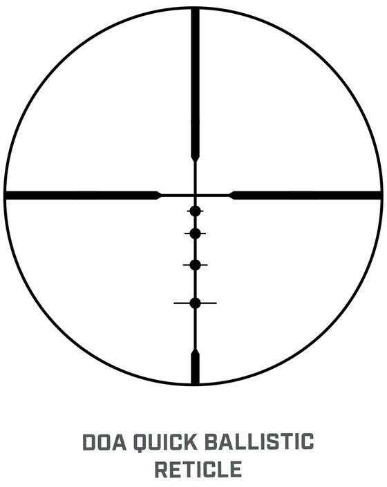 Bushnell Banner-2 Rifle Scope 4-12x40 1" SFP Doa Quick Ballistic Reticle Non-Illum w Rings - Black