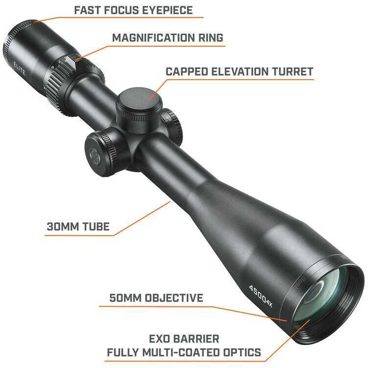 Bushnell Authorized Elite 4500 Rifle Scope 4-16x50mm 30mm Body Tube Multi-x Reticle Matte Finish Black