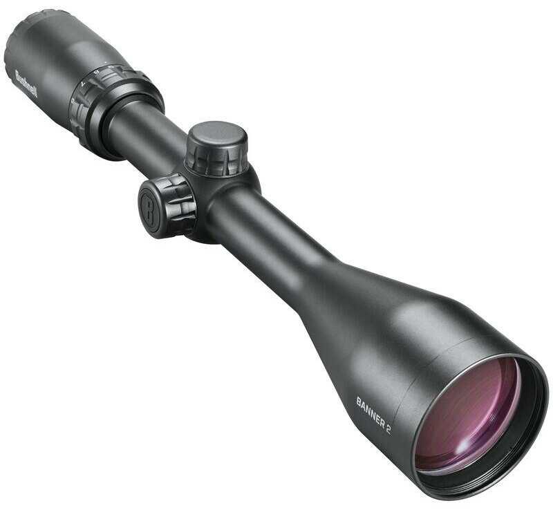 Bushnell Banner-2 Rifle Scope - 3-9x50 1" SFP Doa Quick Ballistic Reticle Non-Illum w Rings - Black