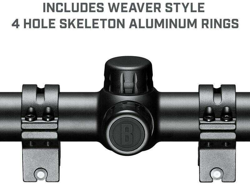 Bushnell Banner-2 Rifle Scope - 3-9x50 1" SFP Doa Quick Ballistic Reticle Non-Illum w Rings - Black