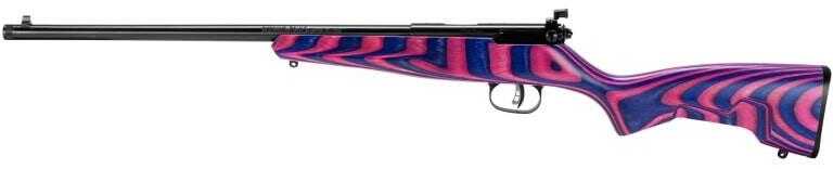 Savage Arms Rascal Bolt Action Rifle 22LR 16.125" Carbon Steel Barrel 1Rd Capacity Boyd's Pink/Purple Minimalist Laminate Design Finish