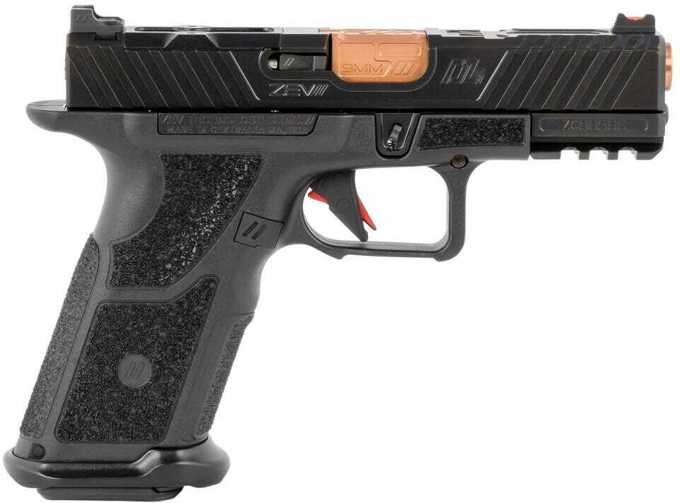 Zev Oz9 9mm Black X Grip Compact Brnz Bbl