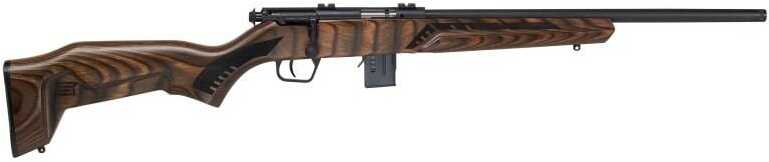 Savage Model 93 Minimalist .22 WMR Bolt Action Rimfire Rifle 18" Threaded Barrel 10 Rounds Brown Laminate Stock Black Finish