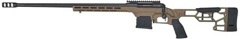 Savage 110 Precision Left Hand Bolt Action RIfle 6.5 Creedmoor 24" Barrel Matte Black Flat Dark Earth Cerakote Aluminum Chassis Stock