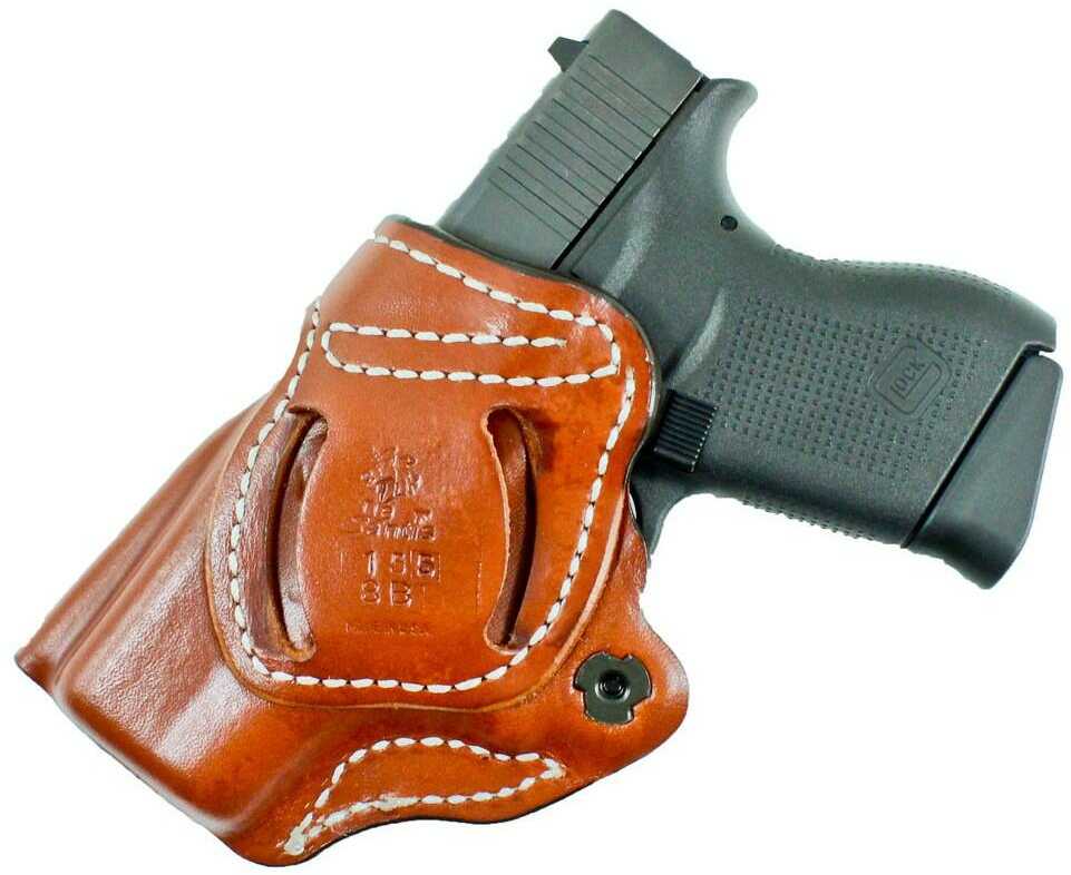 Desantis Criss-Cross Belt Holster Fits Sig Sauer P238 Springfield 911 Kimber Micro Carry Colt Mustang Right Hand Tan Lea